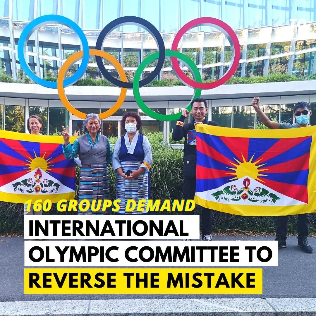 Activists remind the IOC of past warnings of China’s human rights atrocities ahead of the Executive Committee meeting in Lausanne