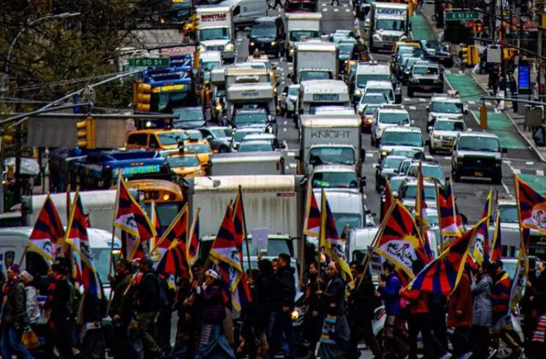 OVER A THOUSAND TIBETANS AND SUPPORTERS IN NYC MARCH FOR FREEDOM IN TIBET