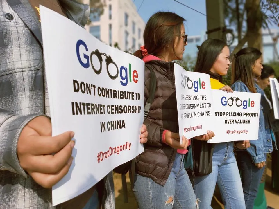 Multiple protests outside global Google offices puts pressure on company executives to officially announce the closure of Project Dragonfly