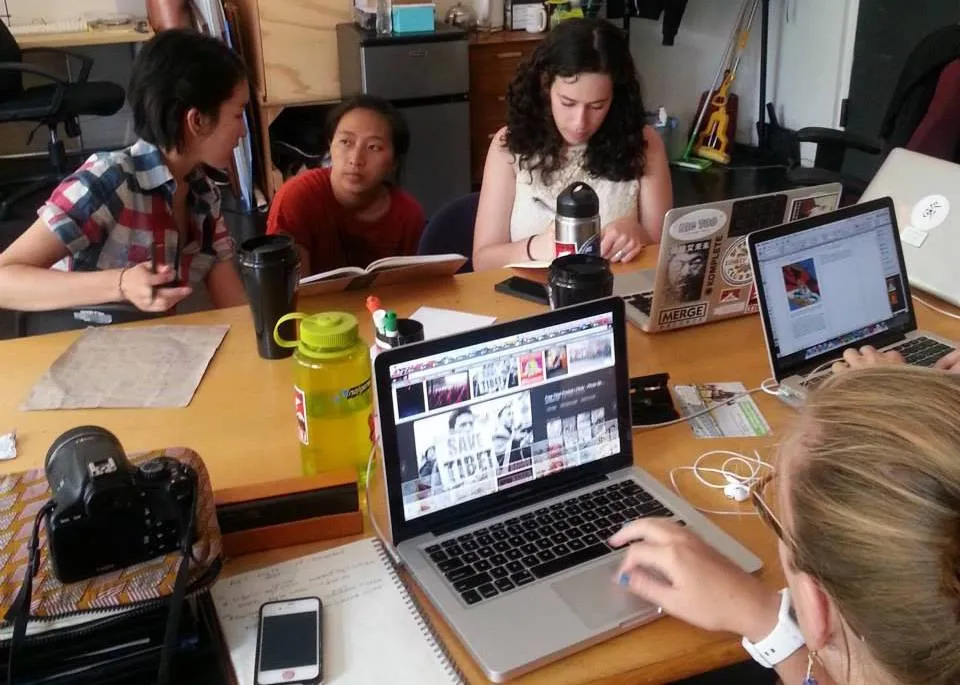 SFT interns at work in the New York office
