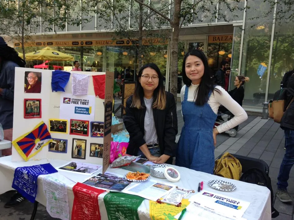 SFT members tabling to spread awareness for Tibet